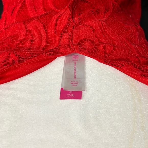 No Boundaries Red Lace Mini Dress - Picture 4 of 7